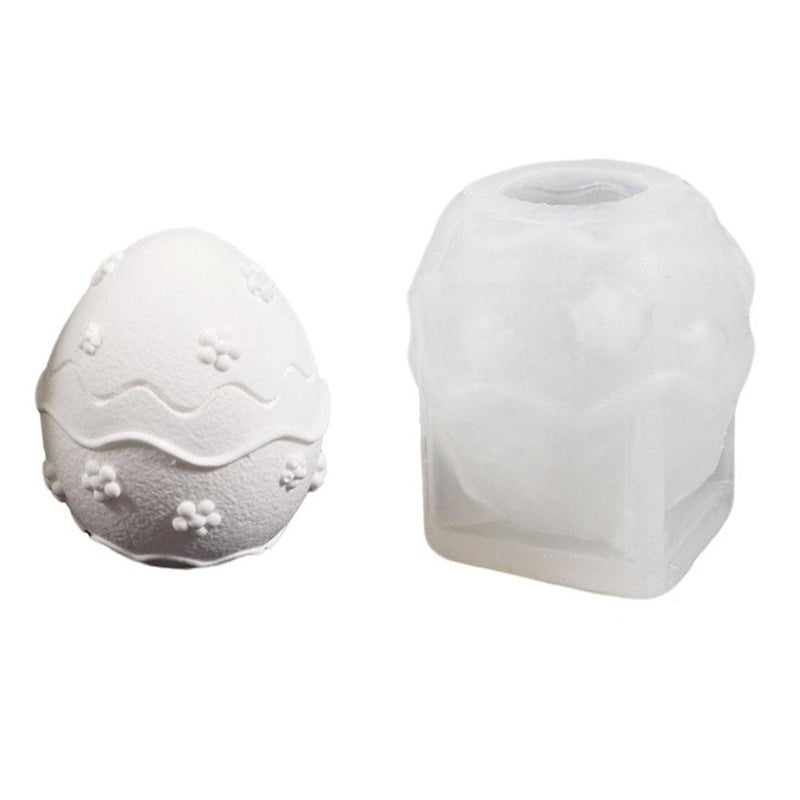 New Easter egg bunny candle mold, Easter egg flower, Easter egg bunny plaster silicone mold